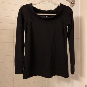 Tobi Black Off-Shoulder Shirt